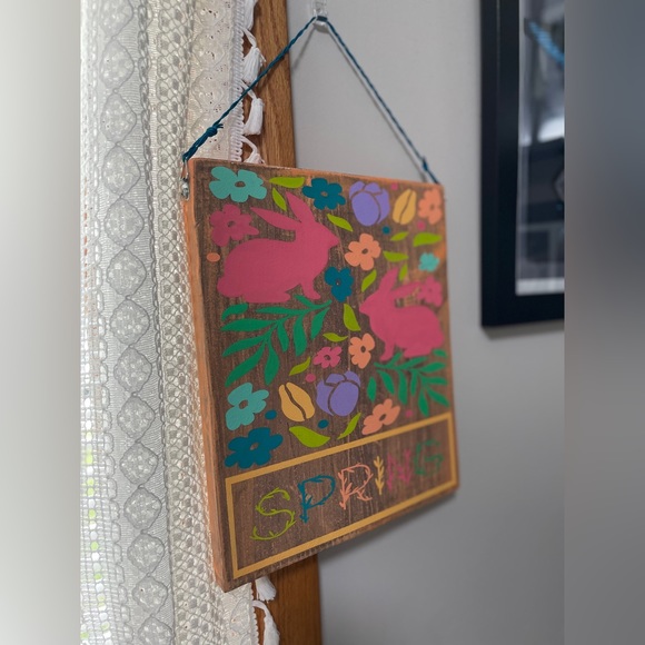 Handpainted Wood Spring Sign - Picture 3 of 5